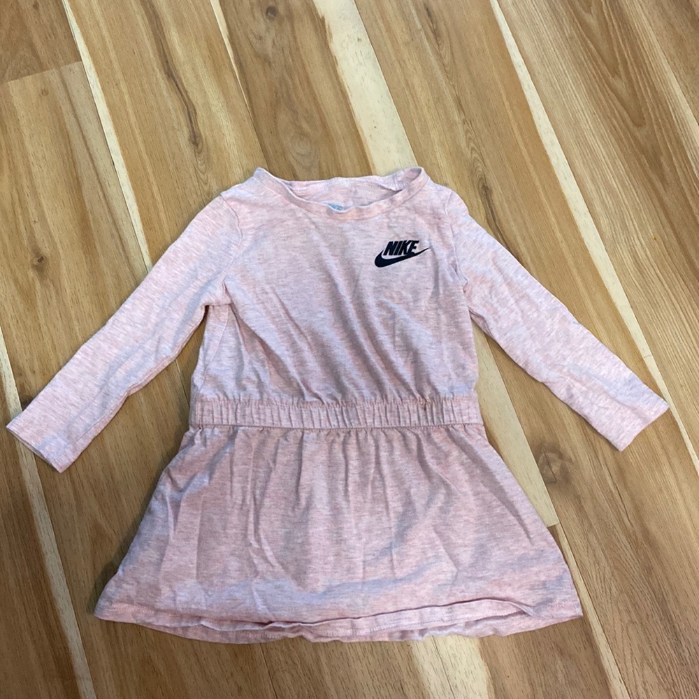 Nike heather pink long sleeve dress